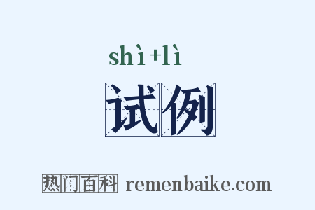 试例是什么意思的图片